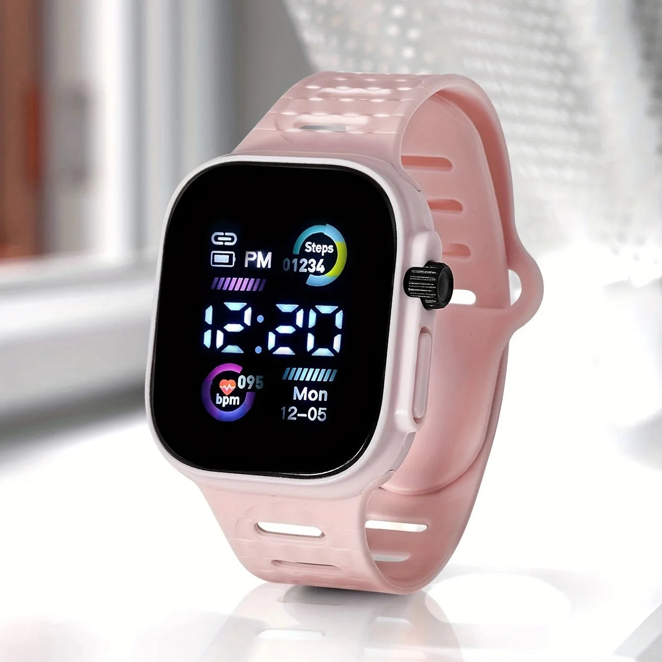 Montre-bracelet de sport numérique à affichage LED pour enfants, montre électronique Shoous pour garçons et filles, horloge pour étudiants, cadeaux