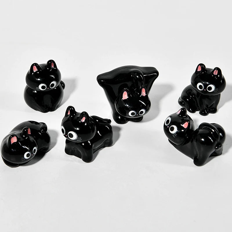 New Miniature Cartoon Cat Figurine, Resin Micro Landscape, Home Ornaments, Cute Kitten, Office Room Decoration
