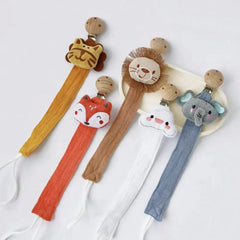 Attache-sucette pour bébé, 1 pièce, chaîne de sucette en bois de coton pour nouveau-né, porte-tétine pour tétine, matériau écologique