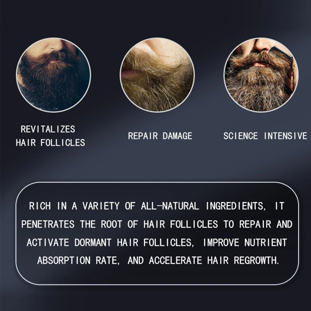 Baume à barbe pour hommes, 60g, cire de croissance des poils du visage, épais, hydratant, nourrissant, crème professionnelle pour moustache, soins pour la barbe
