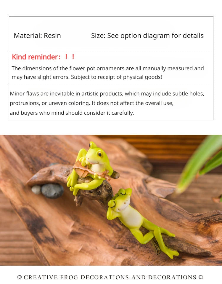 Simulation de fée de grenouille animale, Mini ornement en résine, décoration de jardin, Figurines miniatures, Micro paysage, Terrarium, cadeau artisanal