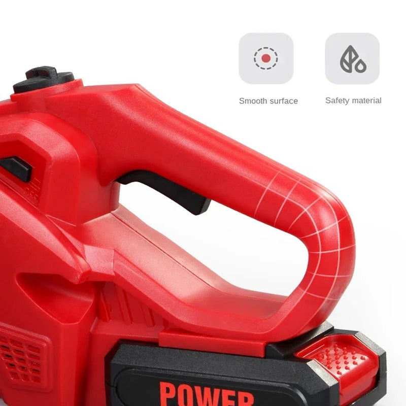Boîte à outils électrique pour enfants, jouets de simulation, outils de simulation pour bébé, réparation, tondeuse à gazon, scie, sèche-cheveux, outil d'entretien de jouet pour enfant