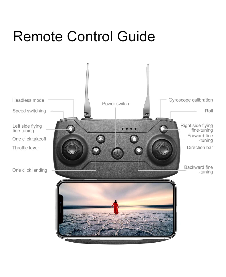 Xiaomi D88 Drone HD 8K double caméra photographie aérienne professionnelle flux optique vol stationnaire geste tir pliable quadrirotor ﻿