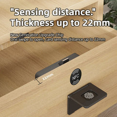 Serrure de porte intelligente en bois, serrure électronique Invisible, carte RFID, déverrouillage NFC, boîte aux lettres sans clé, casier, tiroir de meubles, serrures intelligentes