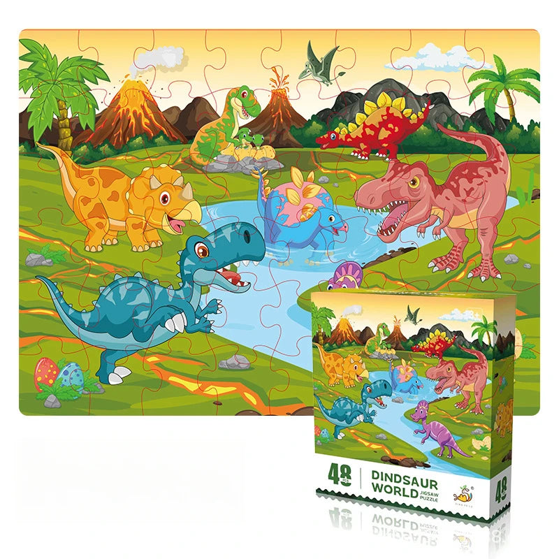 Jouets de puzzle pour enfants, jouets d'éducation précoce, cadeaux de souvenirs de la maternelle, exercice de la pensée et des capacités pratiques, 48 pièces