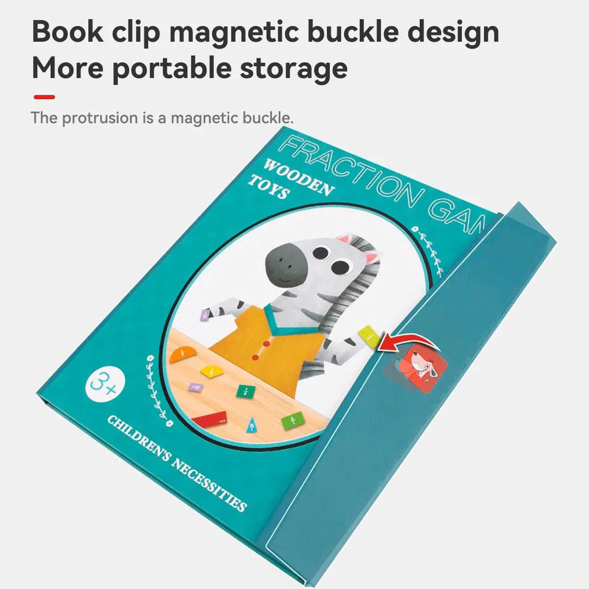 Jouets éducatifs pour enfants, disque de fraction magnétique Kawaii, jouets éducatifs d'apprentissage arithmétique cognitif assisté