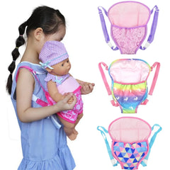 Sac à dos porte-poupée en peluche pour poupée, accessoires de poupée, porte-avant/arrière avec sangles, accessoires de poupée pour nouveau-né de 43cm, paquets sortants