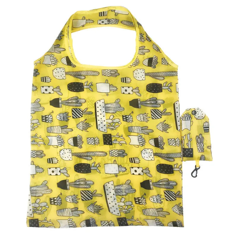 Sac de courses réutilisable, sac d'épicerie pliable en Nylon, fourre-tout créatif et écologique, léger et Durable
