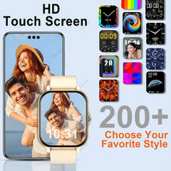 2025New mise à niveau montre intelligente pour hommes femmes 1.83 pouces écran tactile complet BT appel sport surveillance montre intelligente pour téléphone Android et IOS