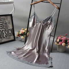 Sexy dentelle Patchwork vêtements de nuit Lingerie nuisette col en V robe de mariée vêtements de nuit chemise de nuit vêtements Sexy femmes chemises de nuit