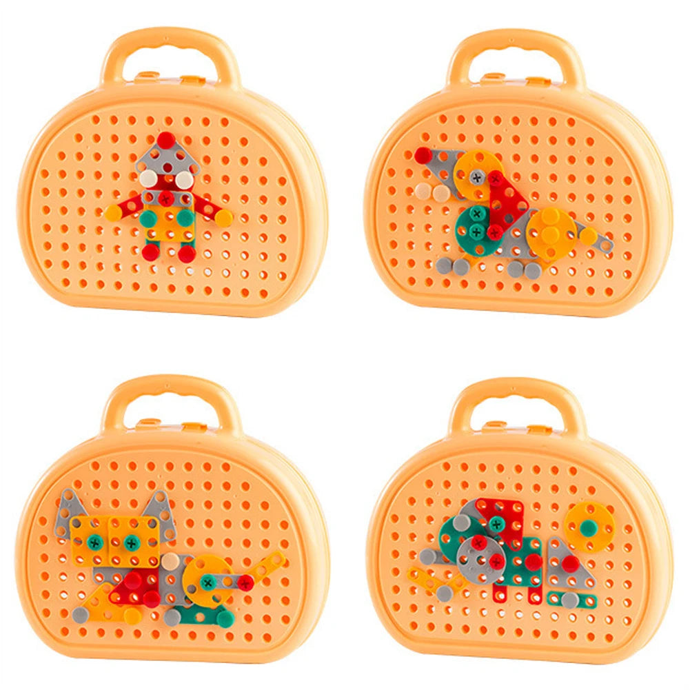 Perceuse électrique pour enfants, boîte à outils, jeux de perçage, Puzzle éducatif, jouet pour garçons, Puzzle à vis Montessori, jouets de jeu de simulation pour enfants