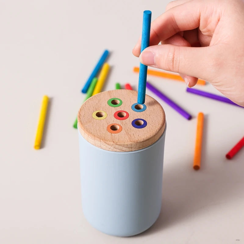 Jouets en bois Montessori, tri des couleurs, jouets à motricité Fine, jouets sensoriels assortis, Puzzle éducatif précoce, cadeau pour tout-petits