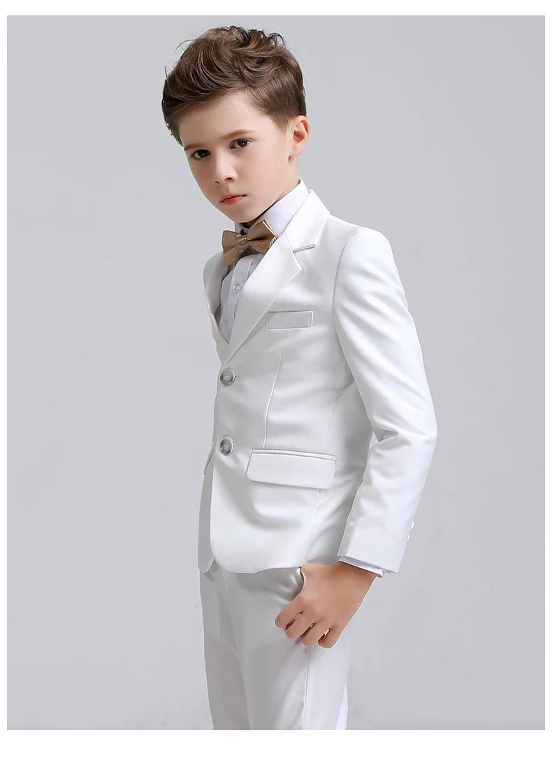 Formal suit for boys, for weddings, white party blazer, trousers, christening outfit, children's suit, prom tuxedo set for men and teenagers