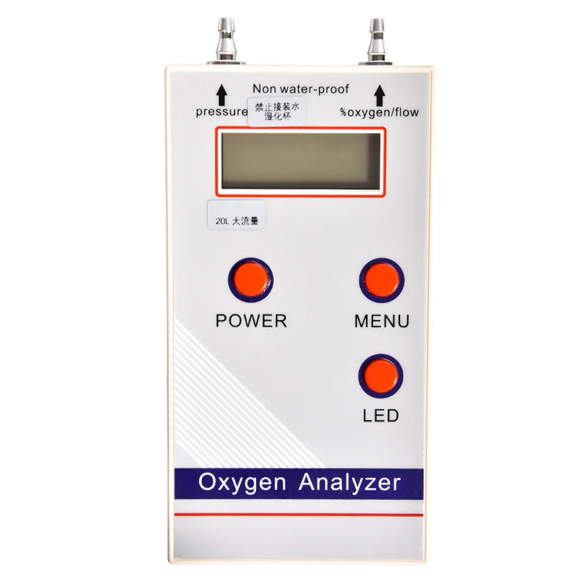 Analyseur d'Oxygène Professionnel Portable, Détecteur de Concentration d'Oxygène, Débit et Pression, Détecteur de Gaz