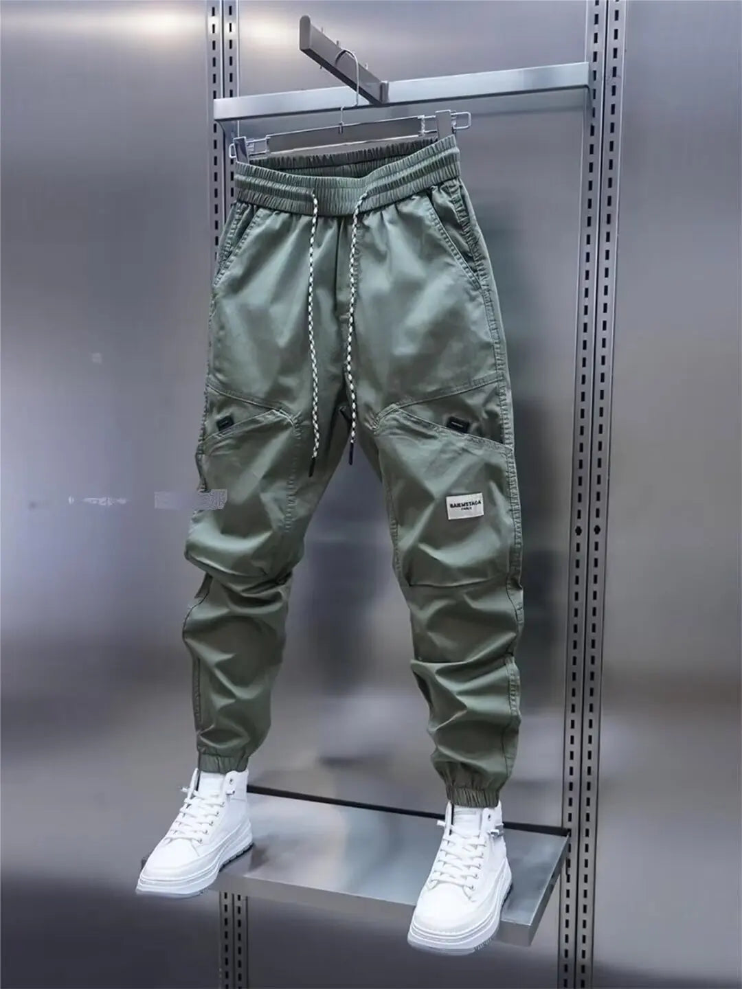 Men's breathable harem pants, men's clothing, 2024 new men's casual pants, straight leg pants