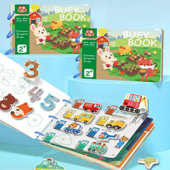 Livre occupé Montessori pour enfants en bas âge, jouets éducatifs pour bébés, livre silencieux, chiffres d'animaux, puzzle assorti