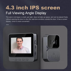 Sonnette de porte intelligente sans fil avec caméra vidéo, détection de mouvement IR, alarme de sécurité à domicile, interphone bidirectionnel, Wi-Fi 2.4G
