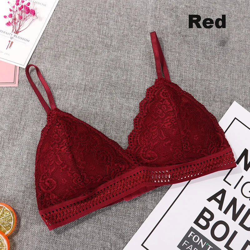 Soutien-gorge en dentelle, Sexy, décolleté en V profond, coupe Triangle, sans couture, Fitness, Yoga, sport, Lingerie, sous-vêtements, respirant, Push Up