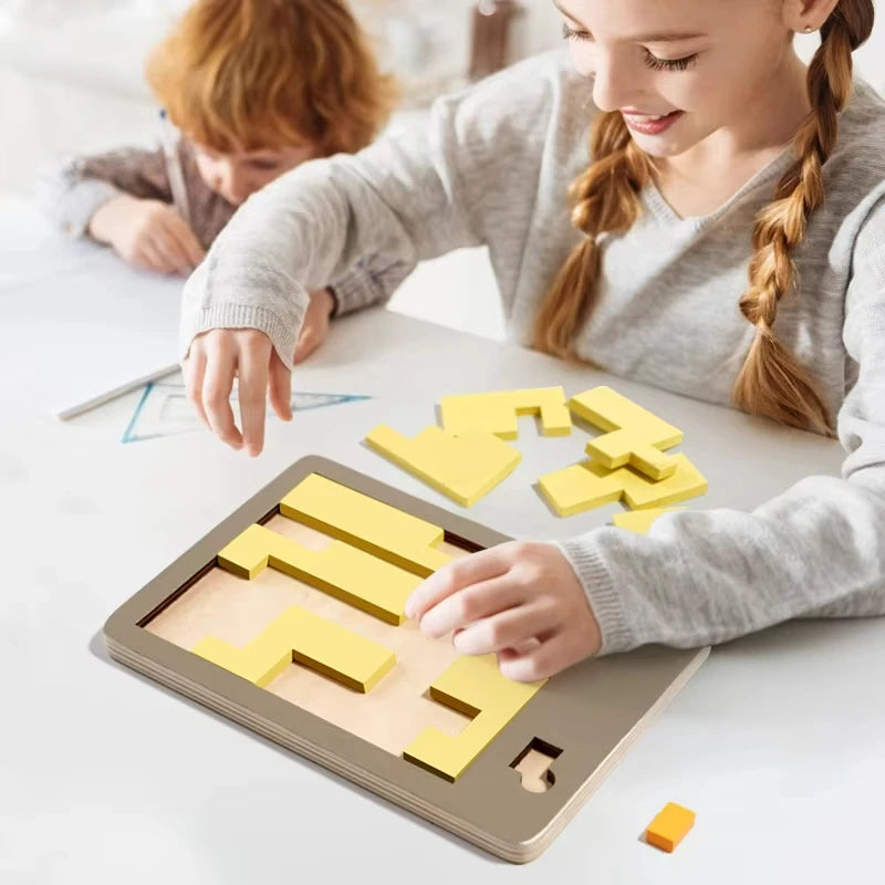 Puzzles géométriques en bois défi Impossible combustion du cerveau décompression esprit casse-tête Puzzle pour adultes enfants