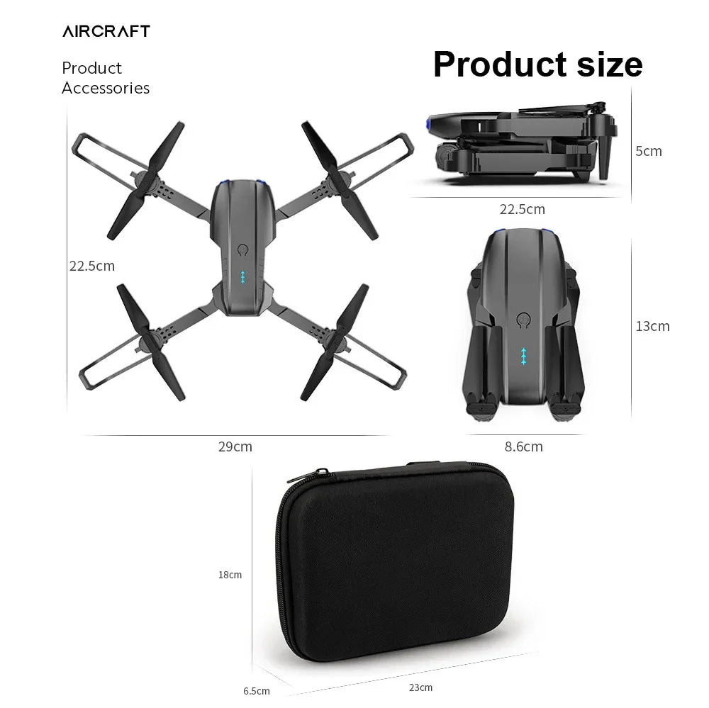 Drone professionnel HD E99Pro 4k double WIFI fpv quadrirotor avion avec évitement d'obstacles pour caméra de Drone de photographie aérienne