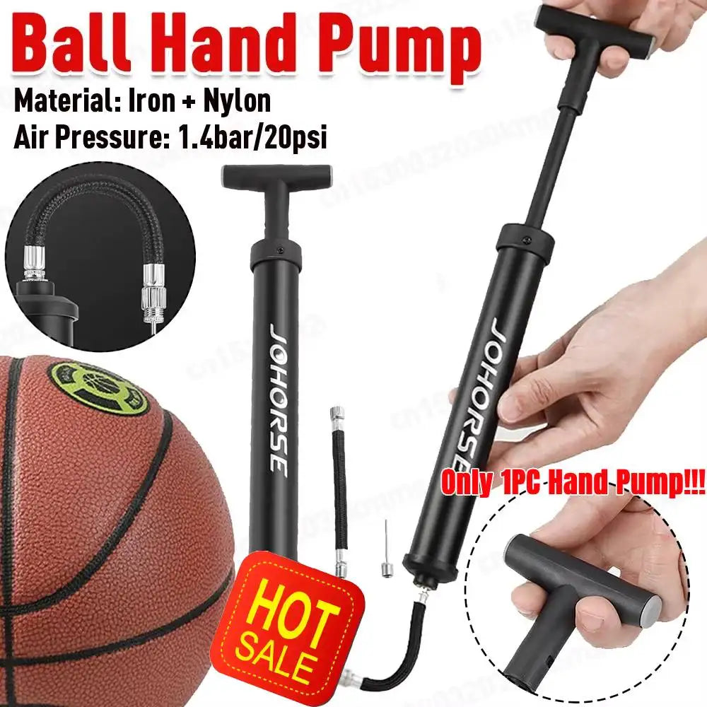 Pompe à air manuelle multifonction pour ballon de football, gonfleur de football portable, pompe de basket-ball compacte, pompe à air manuelle pour ballon de football et volley-ball
