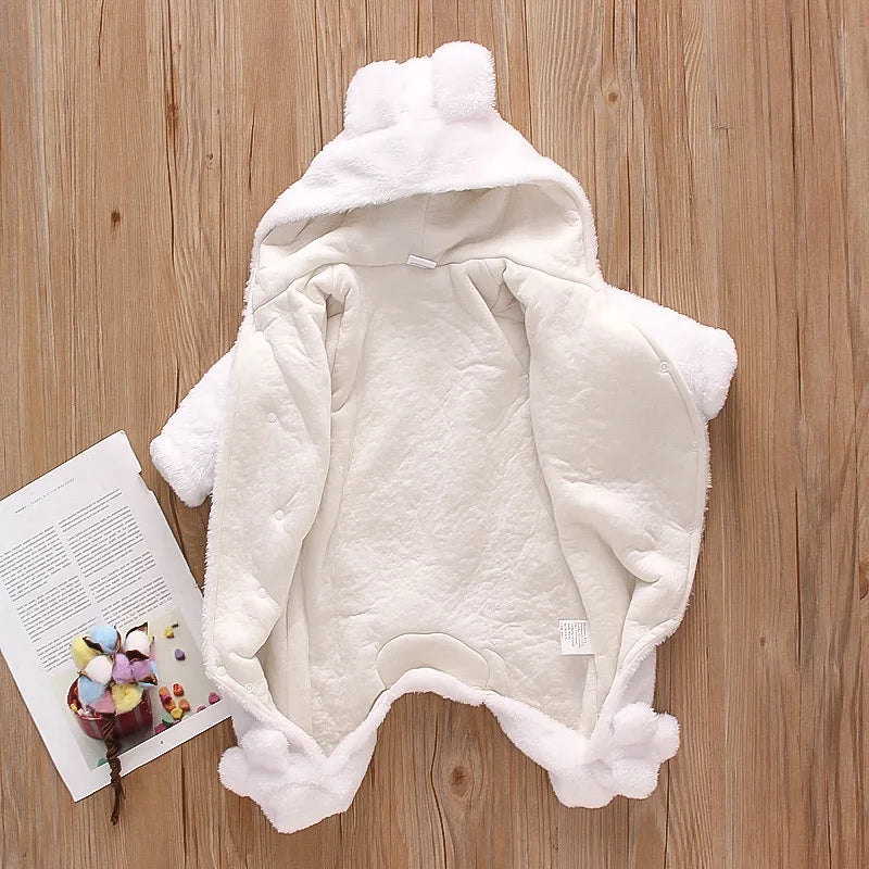 Vêtements d'escalade en peluche pour bébé de 0 à 2 ans, chauds et épais, en coton, avec chien et lapin, dessin animé, nouvelle collection automne et hiver