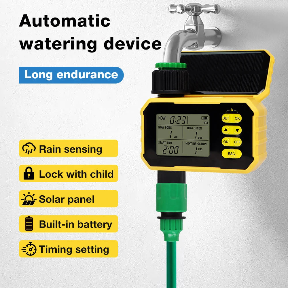 Solar Irrigation Synchronization Controller, Smart Existing System for Garden, Valve with Rain Sensor, WIFI