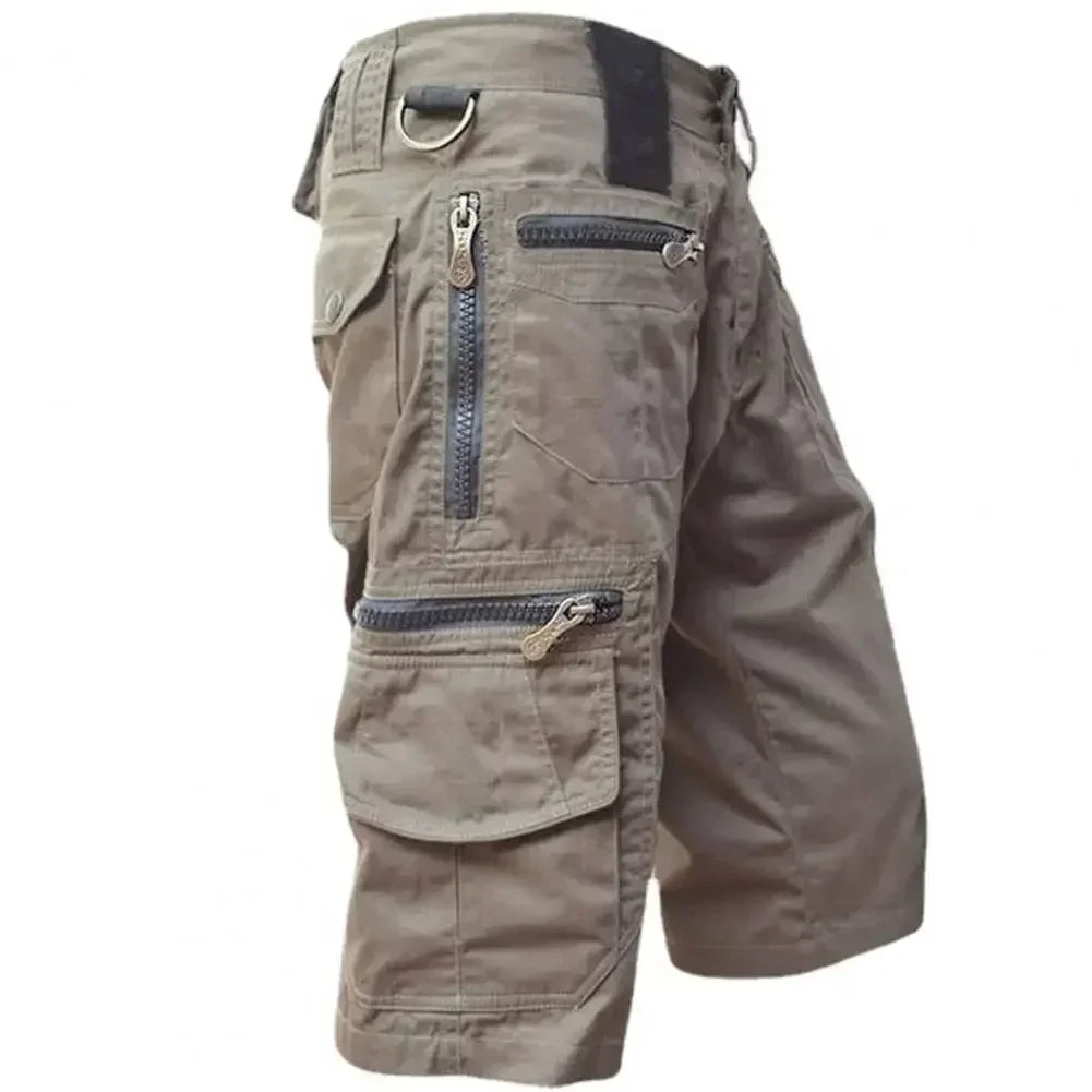 Pantalones cortos hombre short de Jogging pour hommes couleur unie multi-poches été décontracté short Cargo droit hommes Shorts