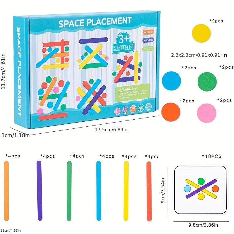 Puzzle bâton arc-en-ciel pour enfants, jouets Montessori, couleur sensorielle, pensée logique, jeux assortis, jouets éducatifs précoces en bois
