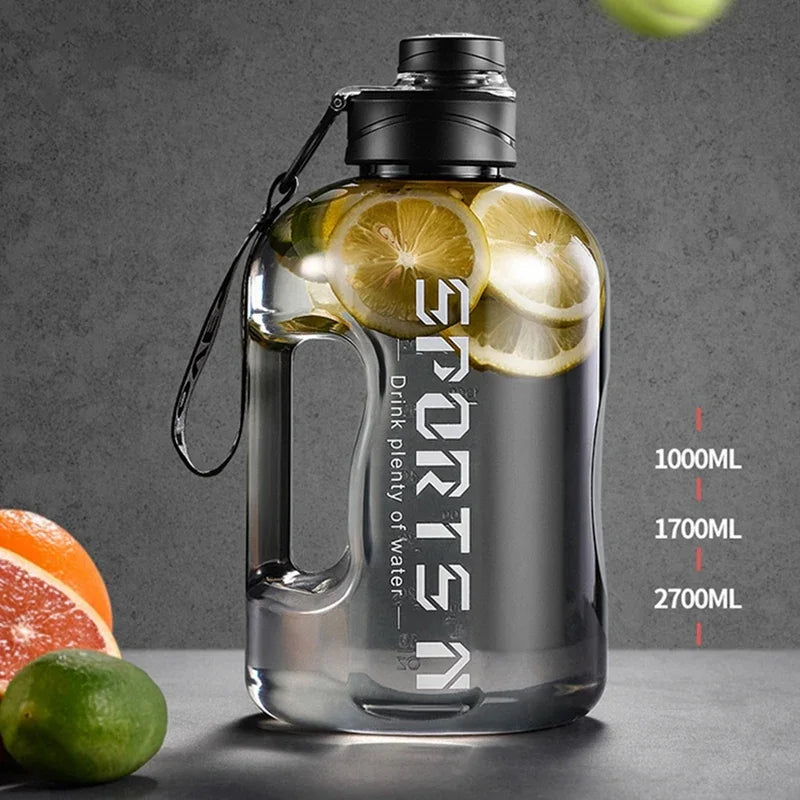 Bouteille d'eau de grande capacité de 2 litres, bouilloire d'eau de sport pour Camping voyage, bouteilles de boisson sans BPA