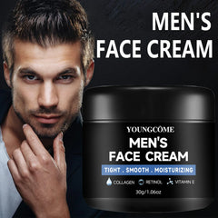 YOUNGCOME Ensemble de routine quotidienne pour homme avec sérum et hydratant avec collagène, rétinol et vitamine E pour tous types de peau