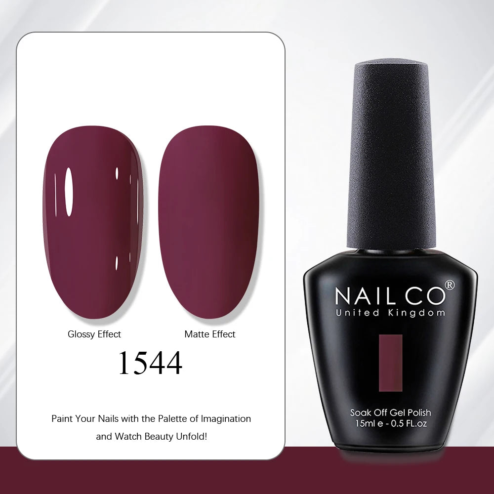 NAILCO 15ml Vernis à ongles Gel Vernis Semi Permanent UV Gel Vernis manucure Vernis Nail Art Nude Gel Poliish
