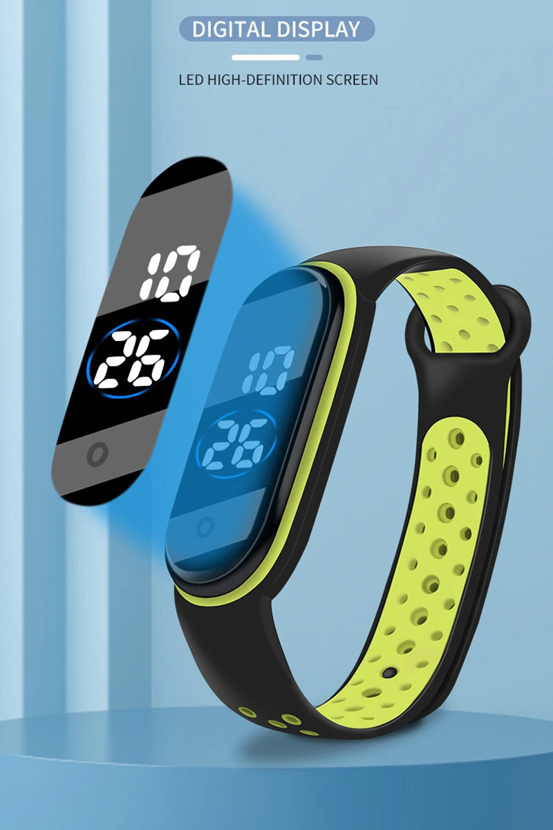 Montres numériques LED pour enfants, montre-bracelet en silicone pour garçons et filles, horloge de sport étanche, luxe, nouveau