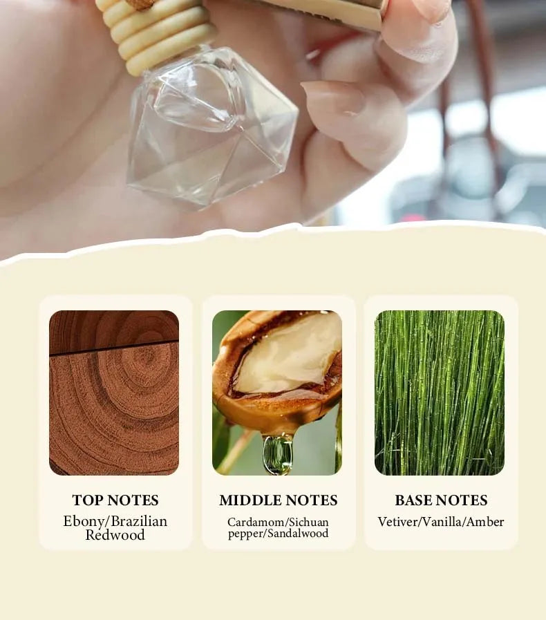 8ml Fresh Natural Car Scent Fruity Car Air Fresheners Sustainable Brand Coconut Peach Scent Jadec Car Pendant Deodorant