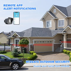 Sécurité domestique extérieure intelligente-capteur et détecteur de mouvement WiFi résistant aux intempéries-notifications d'application à distance-compatible avec Alexa
