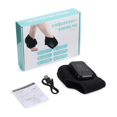Chauffage électrique protège-cheville 3 niveaux compresse chaude Massage par Vibration masseur de pieds sans fil Protection des articulations de la cheville sangle chauffante