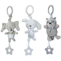 Hochets suspendus sensoriels pour nouveau-né, jouets doux d'apprentissage précoce, poussette en peluche pour enfants, lit de voiture pour nourrissons, berceau avec anneau de dentition pour les tout-petits