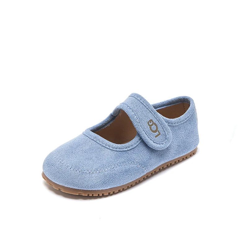 Chaussures en cuir pour enfants 2025 printemps automne nouvelles filles coréennes chaussures de princesse à semelles souples givrées sandale Super douce et confortable