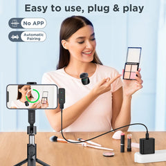 Mini Microphone sans fil professionnel avec étui de chargement de tiroir pour iPhone Android double Microphone Lavalier pour l'enregistrement vidéo