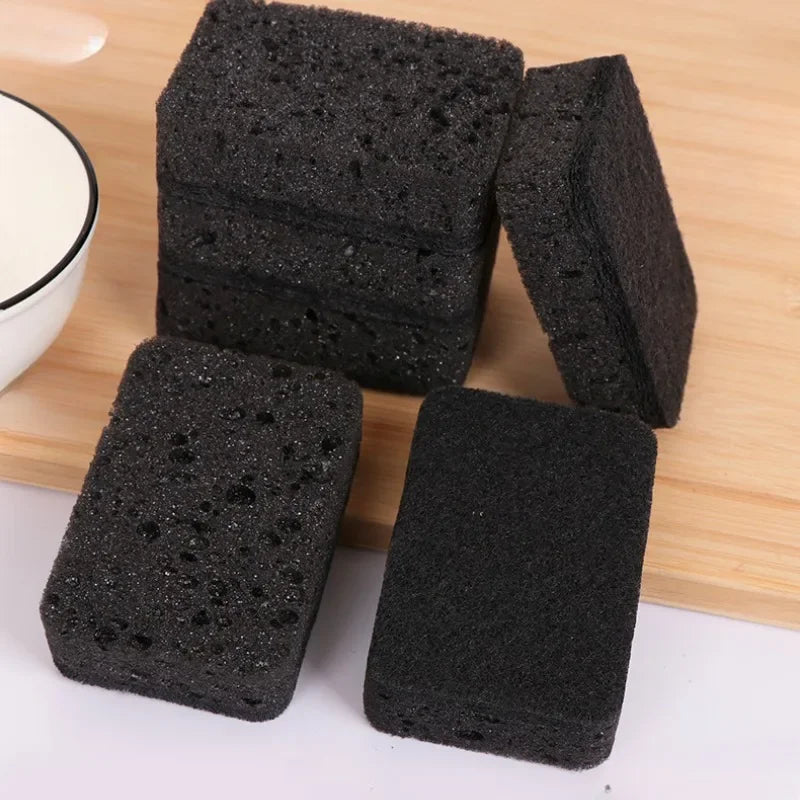 Éponge d'algues noires pour le nettoyage de la cuisine, vaisselle Non grasse, nettoyage de la vaisselle, Pots durables pour brossage de la vaisselle, ménage