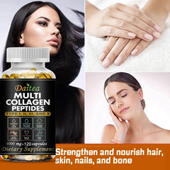 Supplément de peptide multi-collagène, prend en charge la santé cardiovasculaire, Digestive et Gut, promeut la santé des cheveux, de la peau et N64.