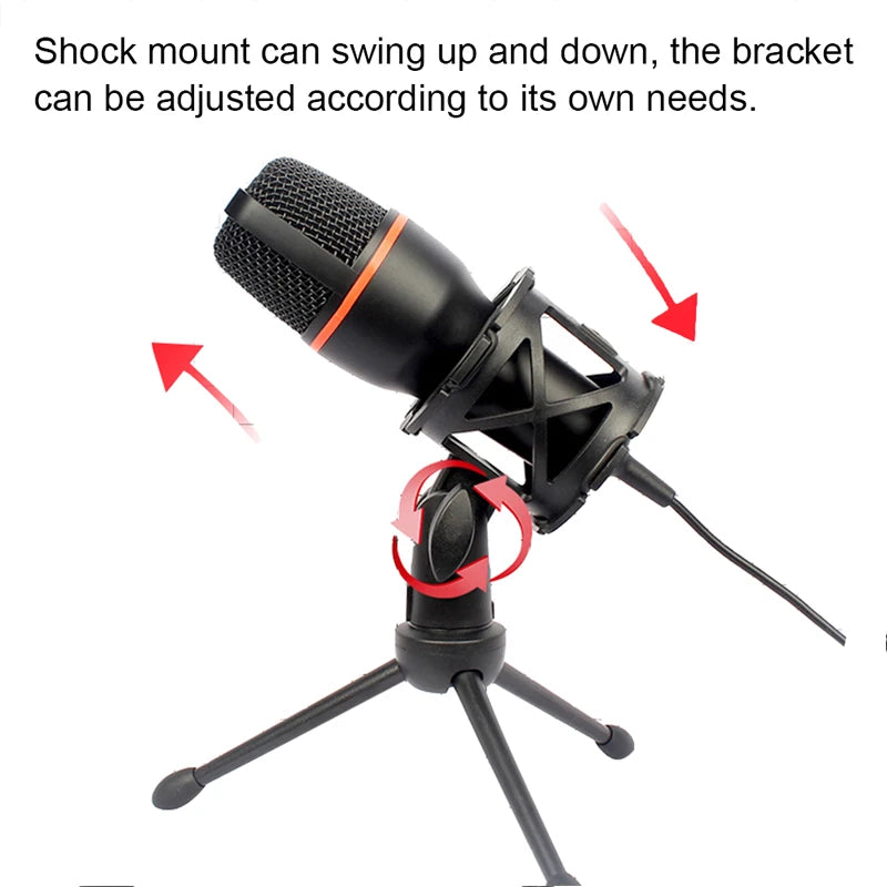 Microphone filaire à condensateur USB/RGB, 3.5mm, pour PC, ordinateur portable, jeu, Podcast, Studio, professionnel, Anti-blocage, pour bureau