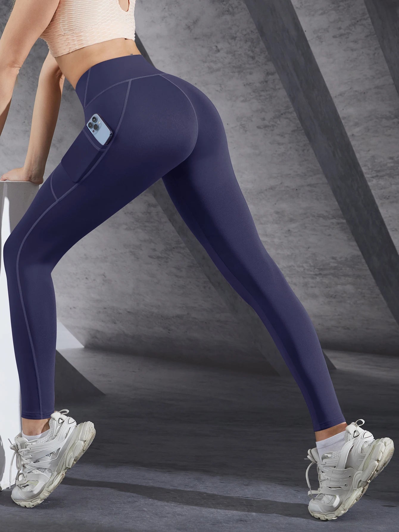 Leggings taille haute pour femmes, pantalons de Yoga extensibles, collants avec poches, Push Up, Fitness, course à pied, vêtements de sport, pantalons de couleur unie, nouvelle collection
