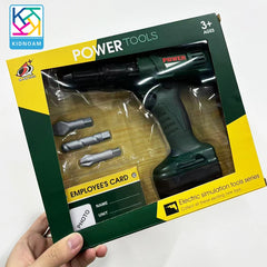 Ensemble de perceuse électrique de Simulation de jouet pour enfants, avec des sons réels et des outils de Construction d'action avec jeu de vis de perceuse électrique pour tout-petits