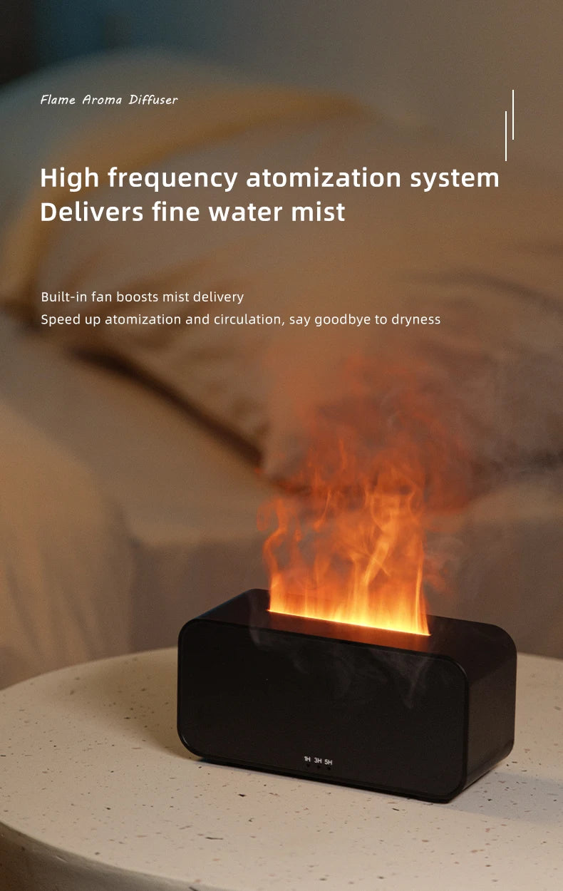 Nouveau Mini diffuseur d'arôme humidificateur d'air ultrasonique fabricant de brume fraîche brumisateur LED huile essentielle flamme lampe Difusor