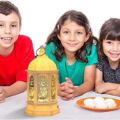 Ramadan Muslim Lantern, Eid Mubarak Ornament, LED Night Light for Festivals, Eid Al Adha Gift, Ramadan Gurbang Decoration for Home