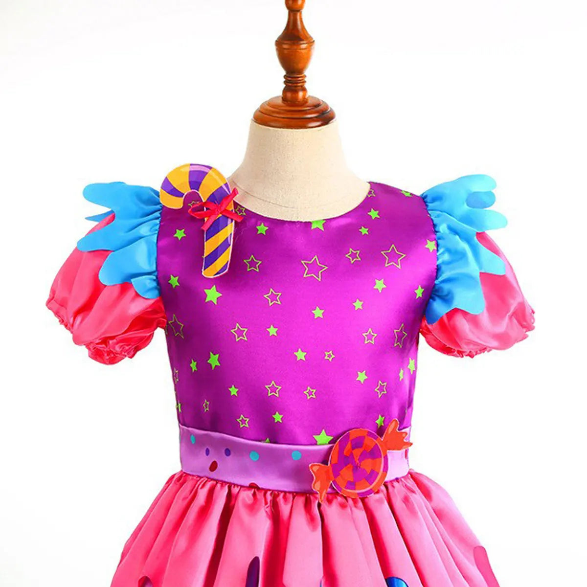 Robe sucette sucette pour filles, costume de carnaval, costume d'anniversaire pour petits enfants, tutu arc-en-ciel de paupières, vêtements de mariage pour enfants, bonbons doux, nouveau