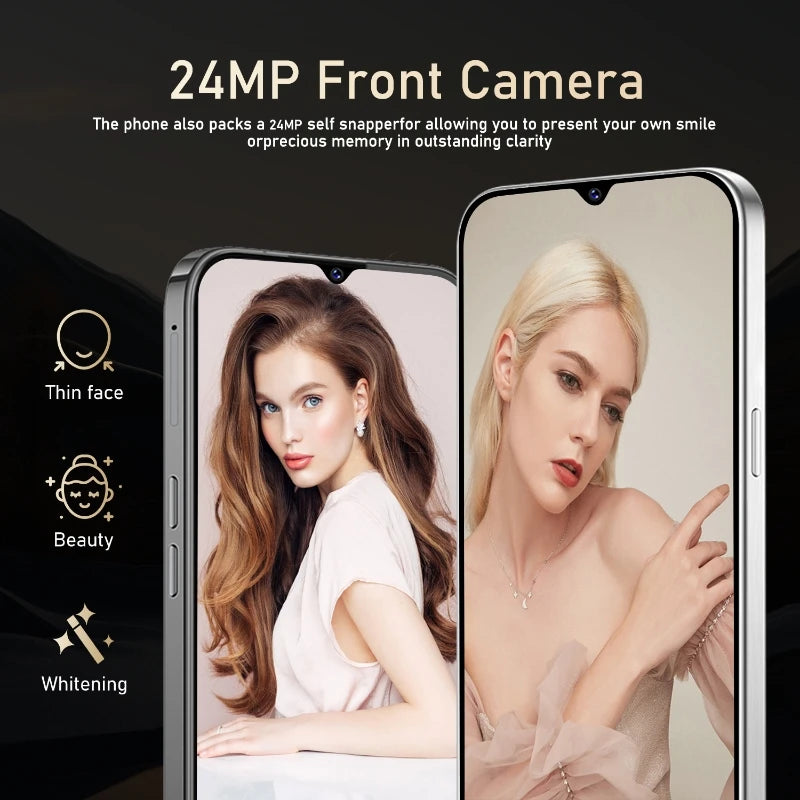 Vision mondiale 17 Pro Max Smartphone 5G Android 12 8GB RAM 512GB ROM 6.3 pouces téléphone 2280x1080HD 24 + 48MP 4 5G réseau téléphone portable