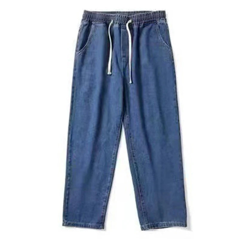 Boyfriend Vintage mode droite décontracté ample Denim Cargo pantalon hommes concepteur imprime étoile jean Streetwear ample jambe large jean