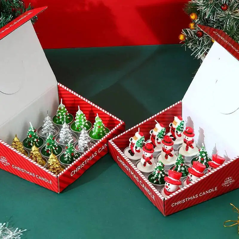 Bougies d'anniversaire sans fumée, 12 pièces, fournitures de décoration de noël, atmosphère, fabrication de bougies de noël, parfums, huile paraffine